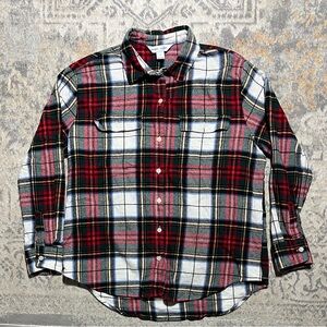 Old Navy The Boyfriend Shirt Plaid Long Sleeve Button Down Women’s Size M